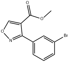 3-(3-溴苯基)异噁唑-4-甲酸甲酯 结构式