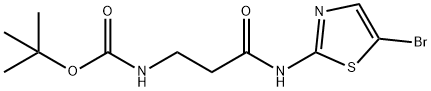 Carbamic  acid,  [3-[(5-bromo-2-thiazolyl)amino]-3-oxopropyl]-,  1,1-dimethylethyl  ester  (9CI) 结构式
