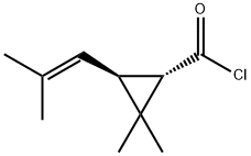 (1S-trans)-2,2-dimethyl-3-(2-methylprop-1-enyl)cyclopropanecarbonyl chloride  结构式