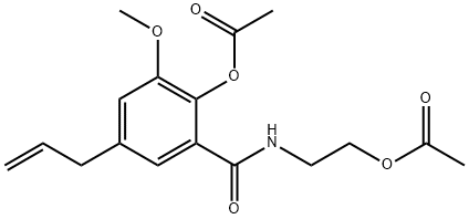 5-Allyl-2-hydroxy-N-(2-hydroxyethyl)-m-anisamide diacetate 结构式