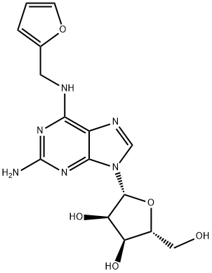 2-氨基-N-(2-呋喃基甲基)腺苷 结构式