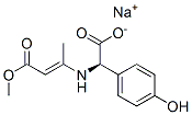 sodium (R)-(4-hydroxyphenyl)[(3-methoxy-1-methyl-3-oxoprop-1-enyl)amino]acetate  结构式