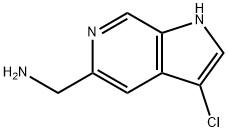 5-AMINOMETHYL-3-CHLORO-1H-PYRROLO[2,3-C]PYRIDINE 结构式