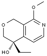 1H-Pyrano[3,4-c]pyridin-4-ol,4-ethyl-3,4-dihydro-8-methoxy-,(4S)-(9CI) 结构式