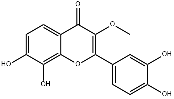 3',4',7,8-Tetrahydroxy-3-methoxyflavone 结构式