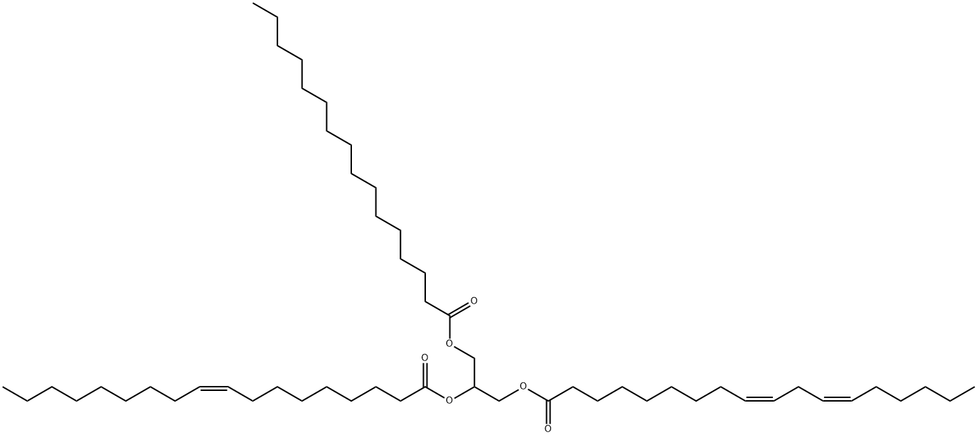 1-棕榈酰-2-油酰基-3-亚油酰-外消旋-甘油 结构式