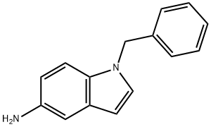 1-苄基-1H-吲哚-5-甲胺 结构式