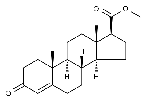 雄甾-3-酮-4-烯-17bata-羧酸甲酯 结构式