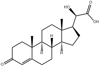 20-hydroxy-3-oxo-4-pregnen-21-carboxylic acid 结构式