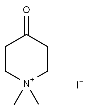 1,1-二甲基-4-氧代哌啶-1-碘化物 结构式