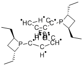 (+)-1,1'-双((2R,4R)-2,4-二乙基膦)二茂铁 结构式