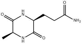 环-(L-丙氨酰-L-谷氨酰胺) 结构式