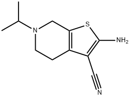 2-氨基-6-异丙基-4,5,6,7-四氢噻吩[2,3-C]吡啶-3-腈 结构式