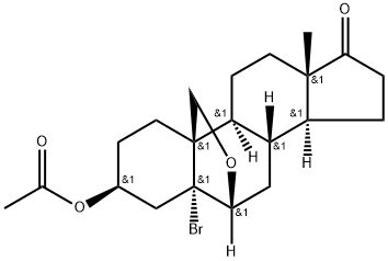 3β-乙酰氧基-5α-溴-6,19-氧化雄酮17-酮 结构式