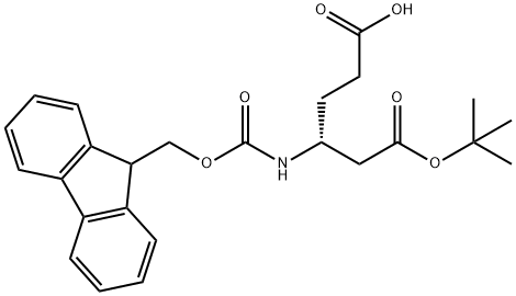 FMOC-(R)-3-氨基己二酸-Α-叔丁基酯 结构式