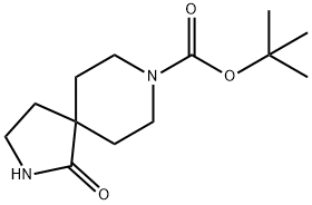 1-氧代-2,8-二氮杂螺[4,5]癸烷-8-甲酸叔丁酯 结构式