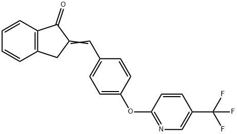 2-[(Z)-(4-{[5-(trifluoromethyl)-2-pyridinyl]oxy}phenyl)methylidene]-1H-inden-1(3H)-one 结构式