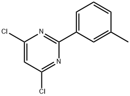 4,6-二氯-2-(间甲苯基)嘧啶 结构式