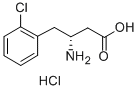 (R)-3-氨基-4-(2-氯苯基)-丁酸盐酸盐 结构式
