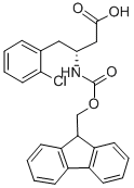 FMOC-(R)-3-氨基-4-(2-氯苯基)-丁酸 结构式