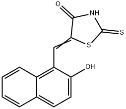 5-(2-羟基-萘-1-基亚甲基)-2-硫代-四氢噻唑-4-酮 结构式