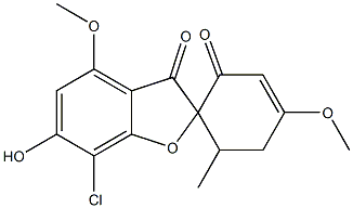 7-Chloro-6-hydroxy-4,4'-dimethoxy-6'-methylspiro[benzofuran-2(3H),1'-[3]cyclohexene]-2',3-dione 结构式