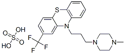 10-[3-(4-methyl-1-piperazinyl)propyl]-2-(trifluoromethyl)phenothiazine sulphate  结构式