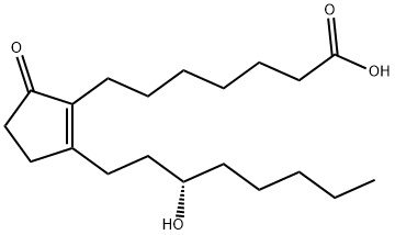 (15S)-15-Hydroxy-9-oxoprost-8(12)-en-1-oic acid 结构式