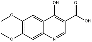 4-羟基-6,7-二甲氧基-3-喹啉羧酸 结构式