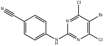 4-[(5-溴-4,6-二氯-2-嘧啶)氨基]苯甲腈 结构式