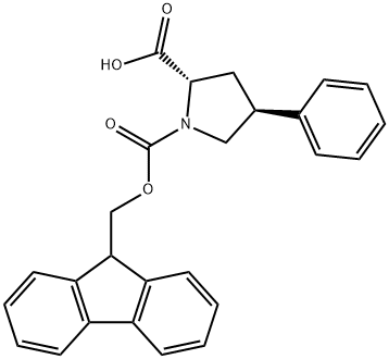 (2S,4S)-FMOC-4-苯基吡咯烷-2-羧酸 1G 结构式