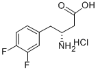 (R)-3-氨基-4-(3,4-二氟苯基)丁酸 结构式
