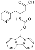 (R)-FMOC-4-(3-吡啶基)-Β-HOMOALA-OH 结构式