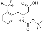 BOC-(R)-3-氨基-4-(2-三氟甲苯基)丁酸 结构式