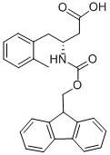 (R)-N-芴甲氧羰基-3-氨基-4-(2-甲基苯基)丁酸 结构式