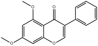 5,7-二甲氧基-3-苯基-4H-色烯-4-酮 结构式