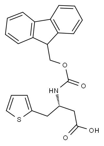 FMOC-(S)-3-氨基-4-(2-噻吩基)-丁酸 结构式