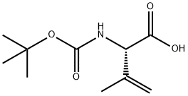 (2S)-2-[叔丁氧羰基]氨基-3-甲基-3-丁烯酸 结构式