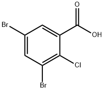 3,5-二溴-2-氯-苯甲酸 结构式