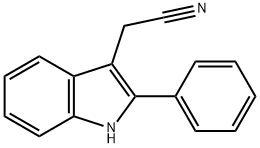 2-苯基吲哚-3-乙腈 结构式