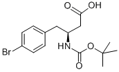 BOC-(S)-3-氨基-4-(4-溴苯基)-丁酸 结构式