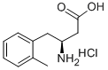 (S)-3-氨基-4-(2-甲基苯基)丁酸盐酸盐 结构式