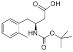 (S)-N-叔丁氧羰基-3-氨基-4-(2-甲基苯基)丁酸 结构式