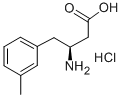 (S)-3-氨基-4-(3-甲基苯基)丁酸盐酸盐 结构式