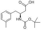 (S)-N-叔丁氧羰基-3-氨基-4-(3-甲基苯基)丁酸 结构式