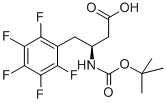N-叔丁氧羰基-(S)-3-氨基-4-(五氟苯基)丁酸 结构式