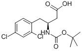 BOC-(S)-3-氨基-4-(2,4-二氯苯基)-丁酸 结构式