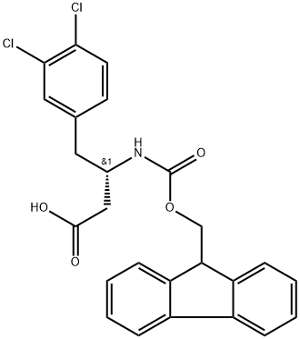 FMOC-(S)-3-氨基-4-(3,4-二氯苯基)-丁酸 结构式
