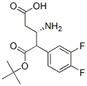 BOC-(S)-3-氨基-4-(3,4-二氟苯基)丁酸 结构式
