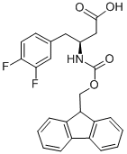 FMOC-(S)-3-氨基-4-(3,4-二氟苯基)丁酸 结构式